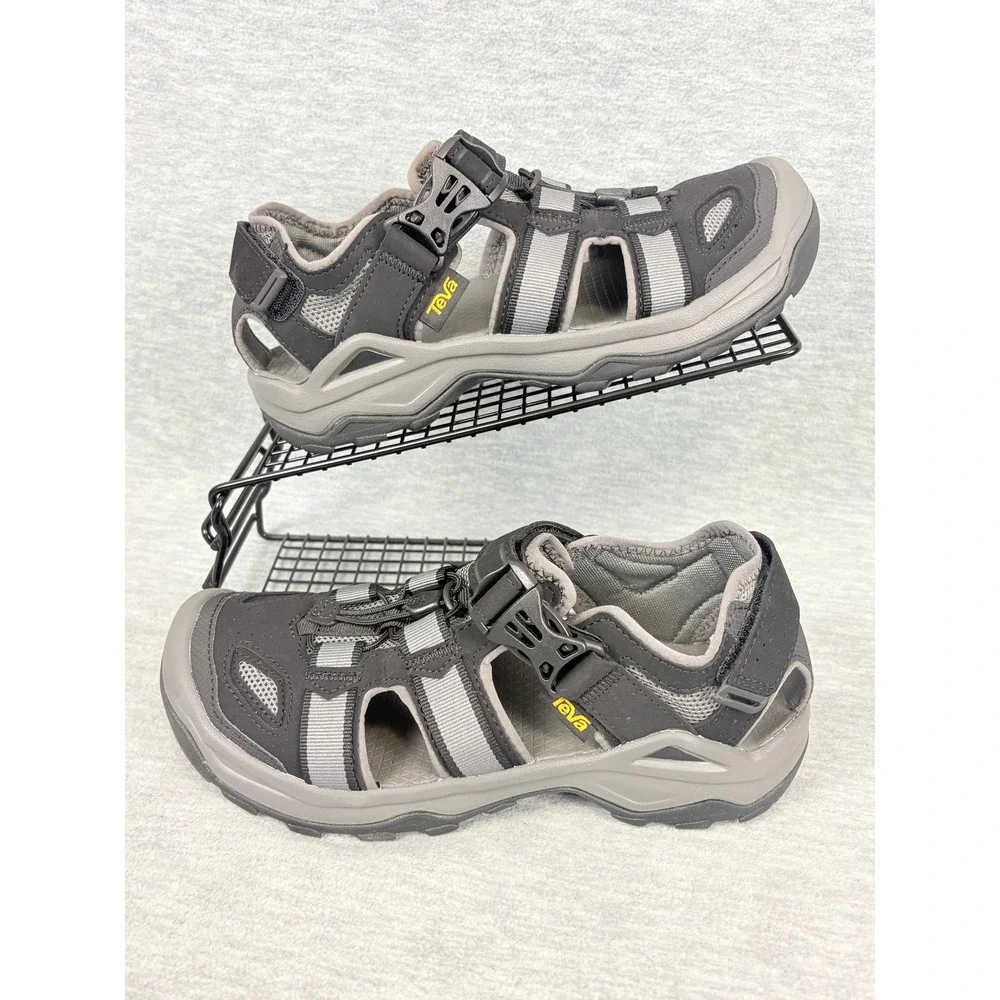 Teva Omnium 2 Water Hiking Shoes Mens * Black Grey Hybrid Sandals 1019180